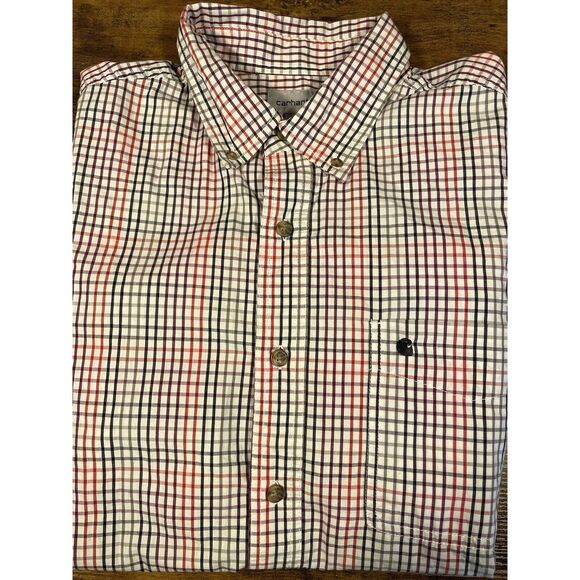 Carhartt Other - Carhartt Men's Shirt Size XL Long Sleeve Button Down Multicolored Check S252 WHT